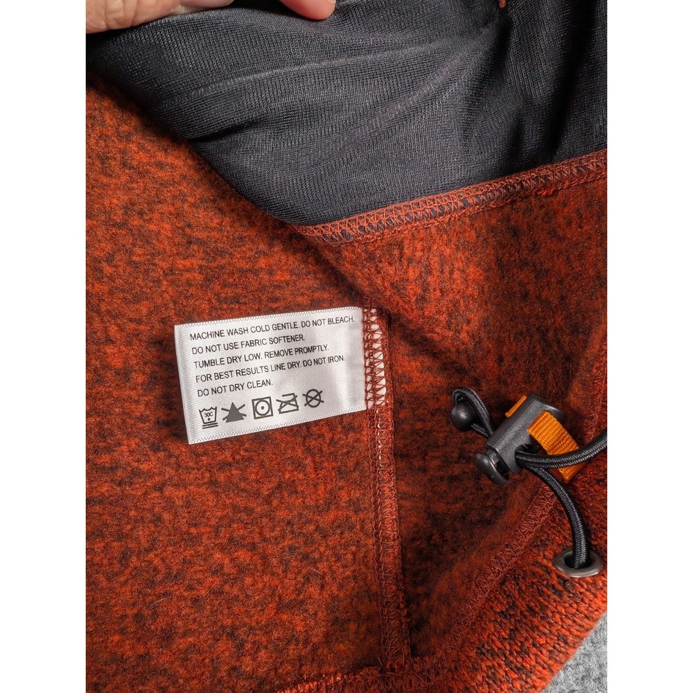 Orvis R65 Sweater Fleece Vest Mens XL Sunrise Red Orange Full Zip - Picture 7 of 12